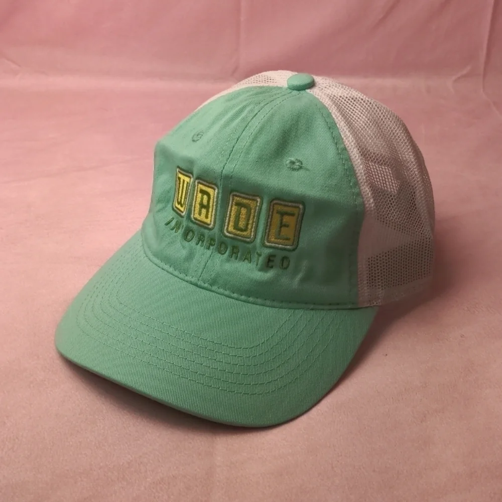 Outdoor Cap Mint Green Wade Incorporated White Mesh Adjustable Hat